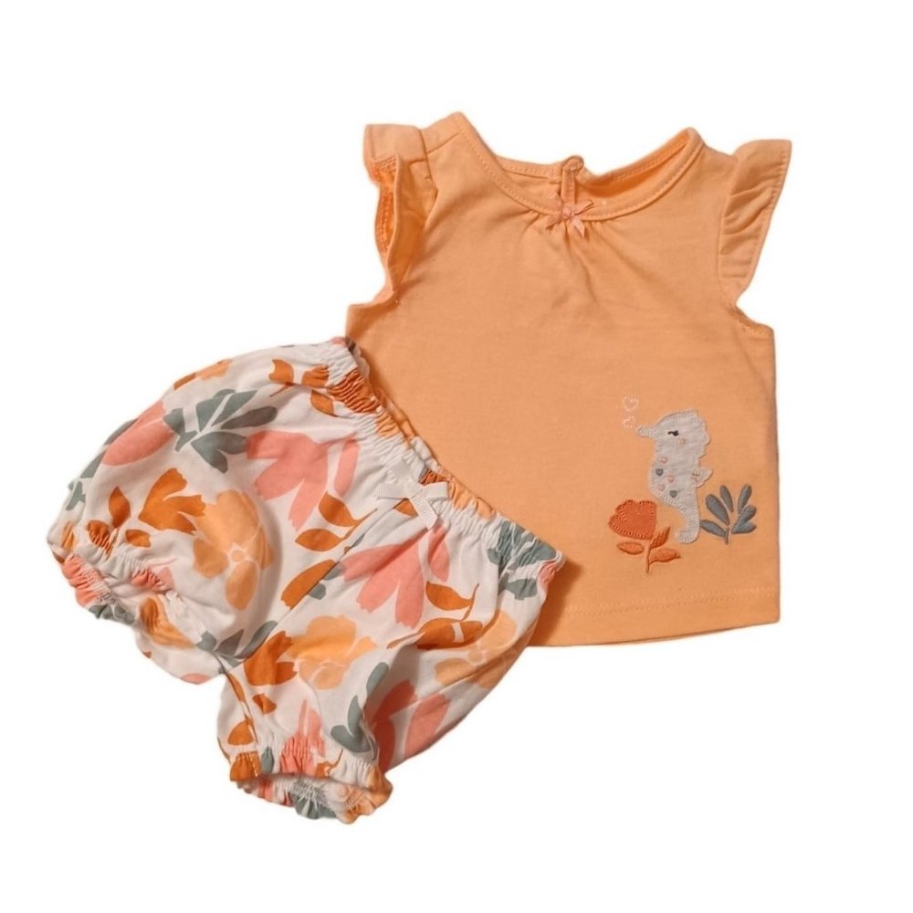 Baby Girl's Child of Mine Light Orange Outfit- Size NB
